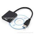 USB3.0 to VGA/Support PC Hub, Laptop USB2.0/3.0 Input, Sized 38*15*60mm